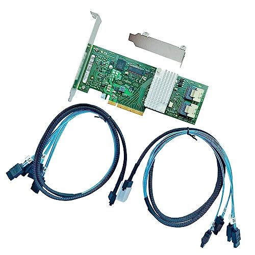 LSI 9211-8I RAID Controller Card FW:P20 IT Mode ZFS FreeNAS unRAID SAS PCI E RAID Expander + 2* SFF8087 SATA Cable