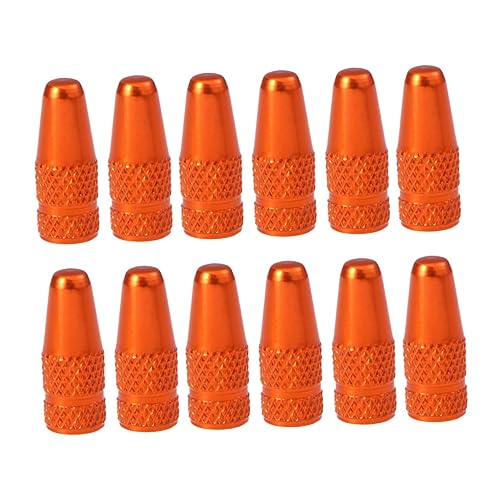 Gogogmee 12pcs Bike Tire Caps Easy to Install Covers Leakage Dirt Durable Protection for Bike Tire Stems Anodized Finish for Enhanced Style