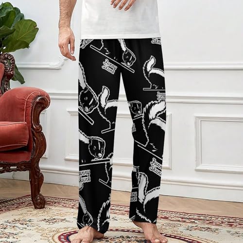 Funny Skunk Women’s Soft Pajama Lounge Pants Sleepwear Sleep Pant Straight Fit For Men3