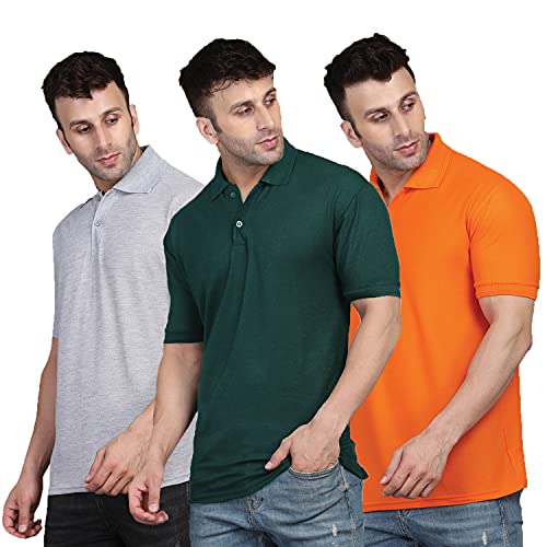 Image of INKKR Men's Plain Polo Neck T-Shirt Combo