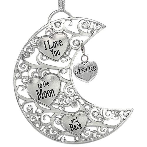 BANBERRY DESIGNS Sister I Love You to The Moon and Back - Silver