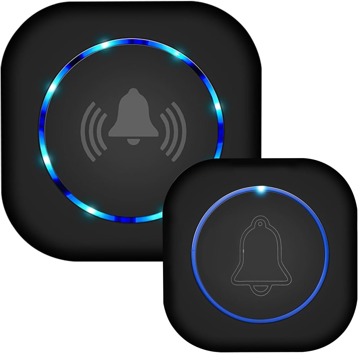 Wireless Doorbell, 1,000ft Range Loud Enough with 5Volume Levels and Mute Mode Door Chimes LED Flashing (1, white)