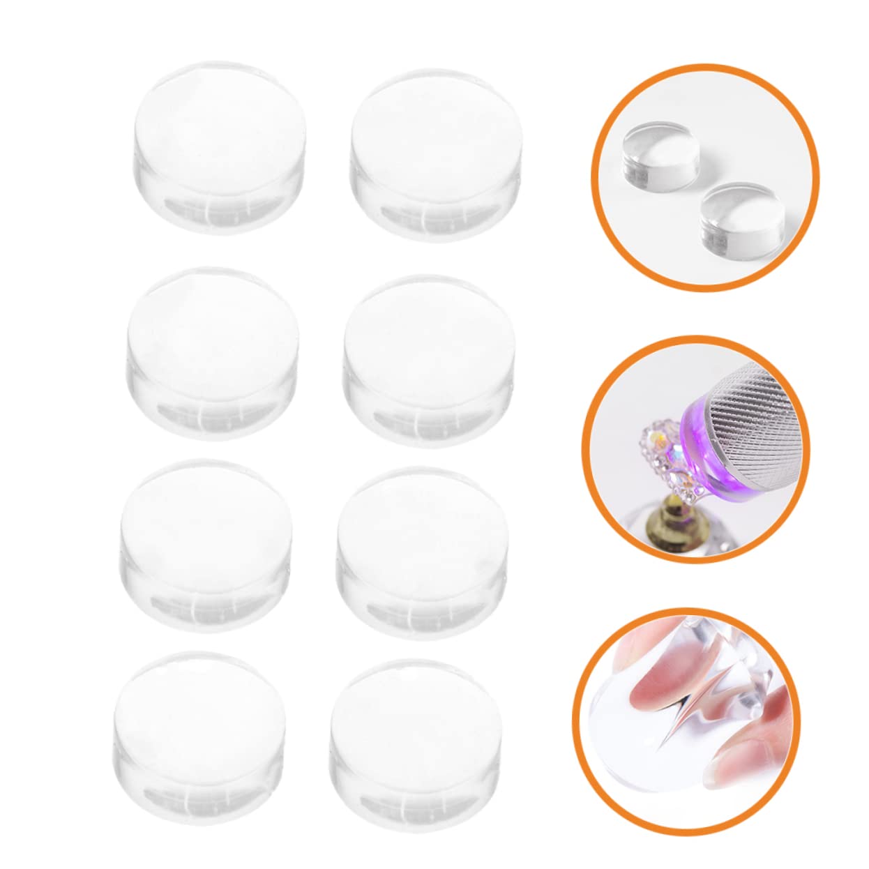minkissy 32 Piezas Sello De Silicona Para Uñas Estampador De Transferencia De Esmalte De Uñas Sello De Uñas Transparente Francés Estampadora Ferramentas Gel De Sílice Niño Manicura Raspador