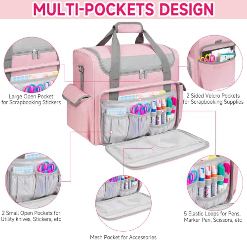 Image of Craft Bag for Scrapbook Supplies, Large Scrapbook Storage Bag for Art Tools
