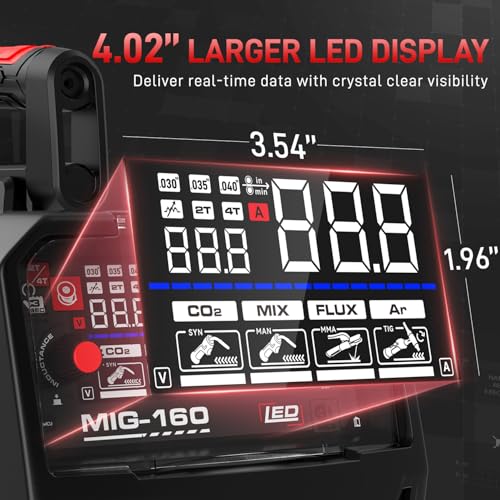 Image of ANDELI 160A MIG Welder, 110V /220V 4-in-1 MIG /Flux Core MIG /Lift TIG /Stick