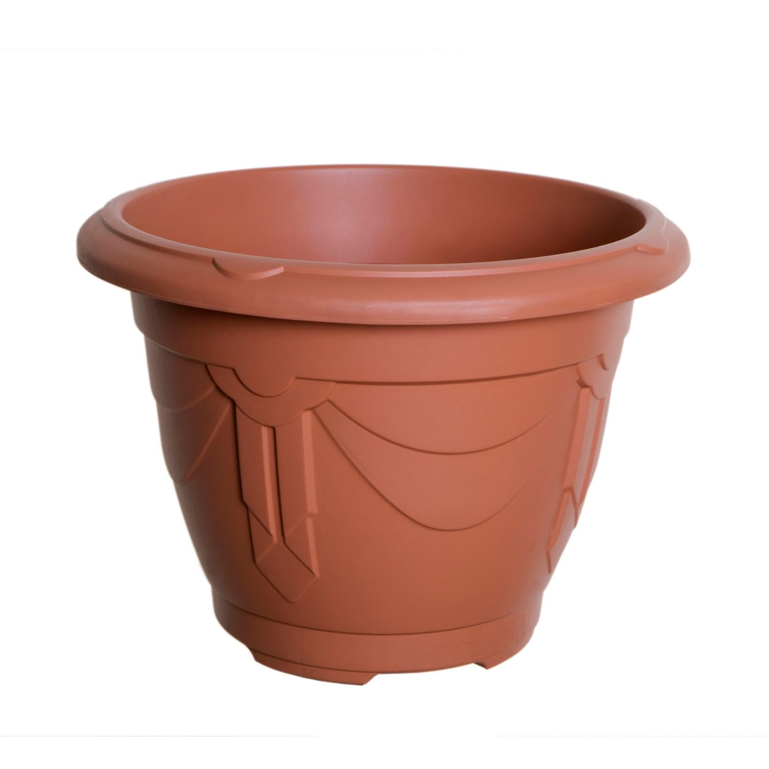 Whitefurze G02018 24cm Venetian Round Planter - Terracotta