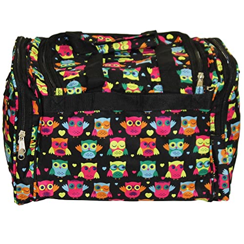 World Traveler Animal Prints 19-inch Duffel Bag, Owl Black2