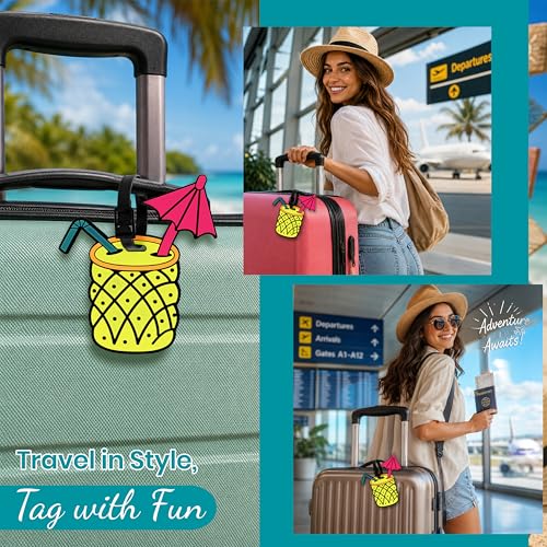 Image of Storite PVC Luggage /Bag /Travel ID Label Tags, Yellow, 2 Pk