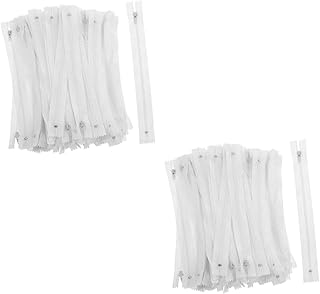 TEHAUX 200 Peças Roupas Casaco Com Zíper Zíper De Metal Puxadores De Zíper DIY Branco Vestido Ocidental Ternos Brancos Kits De Artesanato Em Massa Sob Medida Zíper Invisível Substituição
