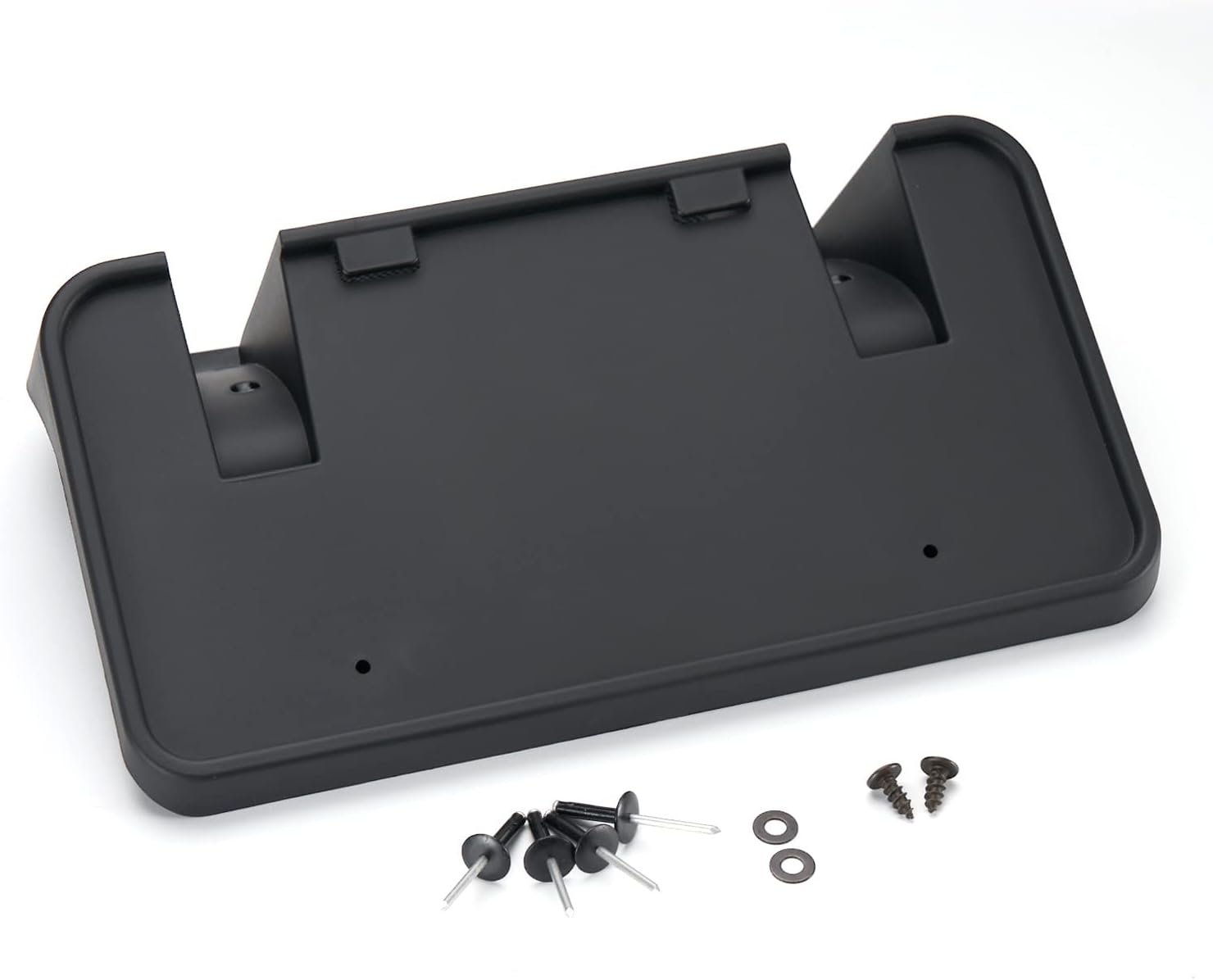 HAKA TOUGH Front License Plate Frame for Ford F250 F350 F450 F550 1999-2004/ Excursion 2000-2004,Front Bumper License Plate Mounting Bracket Holder Cover Accessories,Replace OEM #F81Z-17A385-AA,1PCS