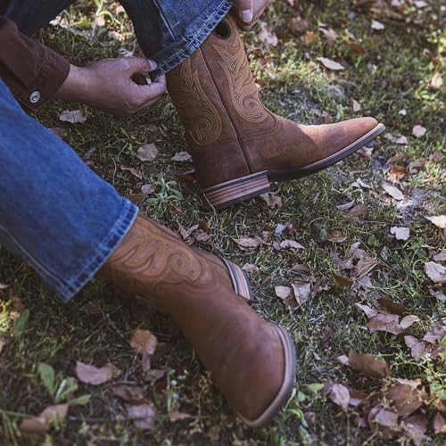 Hand Painted Western Cowboy Boots, Full Grain Cowhide Upper & Shaft, 4-Layer Composite Sole(PLT103614)2