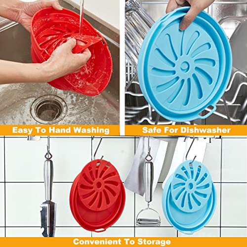 2 Pcs Silicone Air Fryer Liners For 3 To 7 Qt,Collapsible Silicone Liners For Air Fryer Basket, Reusable Silicone Pot Baking Tray Oven Accessories Easy Cleaning Heat Resistant -Top 8.2'' Bottom 7'' #TOP3