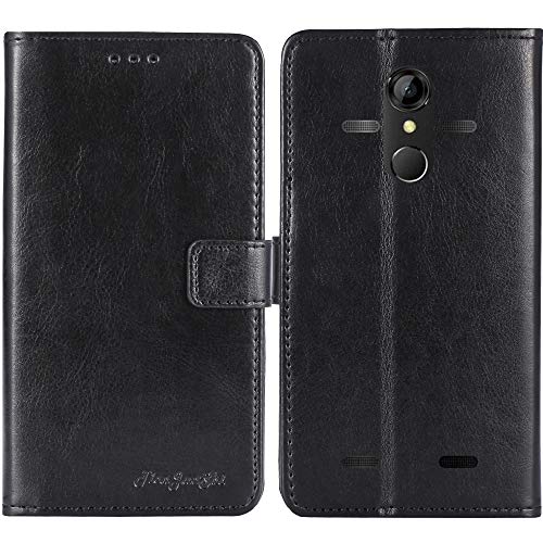 Image of TienJueShi Black Book Stand Premium Retro Business Flip Leather Protector Phone Case For AGM a9 5.99 inch Cover Etui Wallet