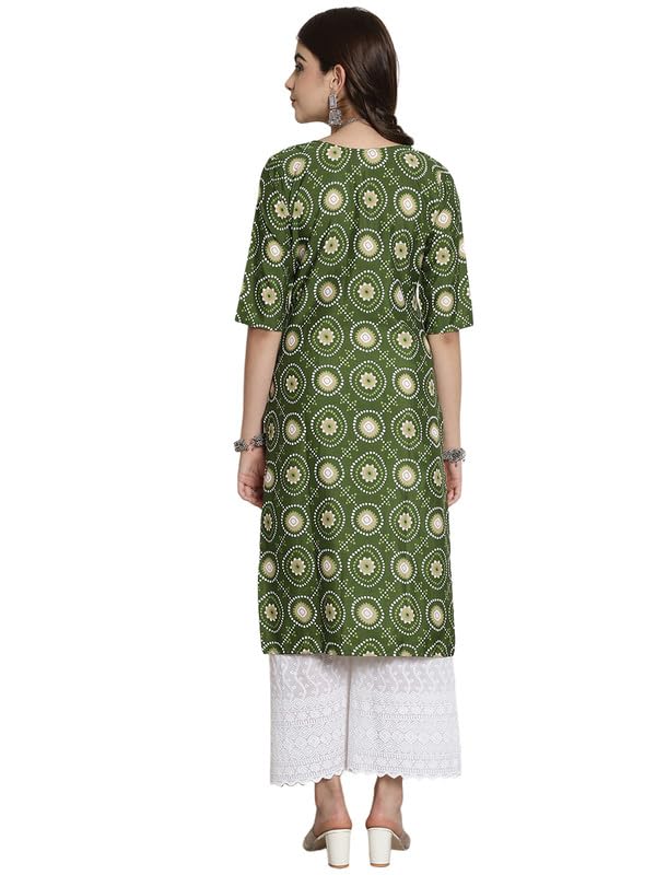 Image of 7Threads Kurti for Women|Kurti|Kurta|Kurta for Women|Crepe Kurti|Printed Kurta|Crepe Straight Kurti Kurti