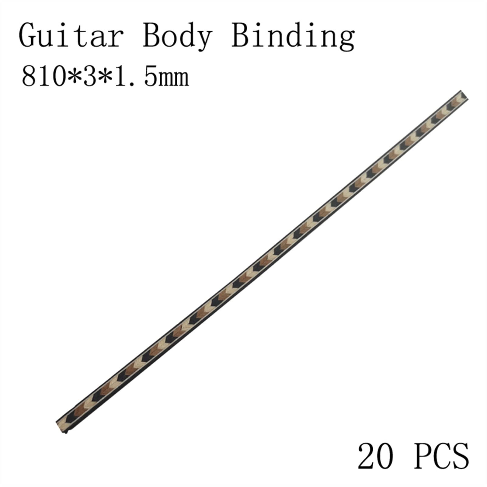 FLFL 20 Pezzi di Rilegatura per Chitarra Intarsio Body Project Chitarra Basso Ukulele Posteriore Accessori per Rilegatura Centrale Parti Chitarra (Color : 1)