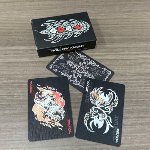 Baraja de Cartas Hollow Knight Inspirada, 54 Cartas Blanco y Negro miniatura 6