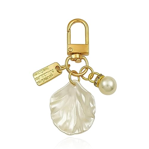 Shell Keychain Bag Charms for Women Summer Beach Shell Purse