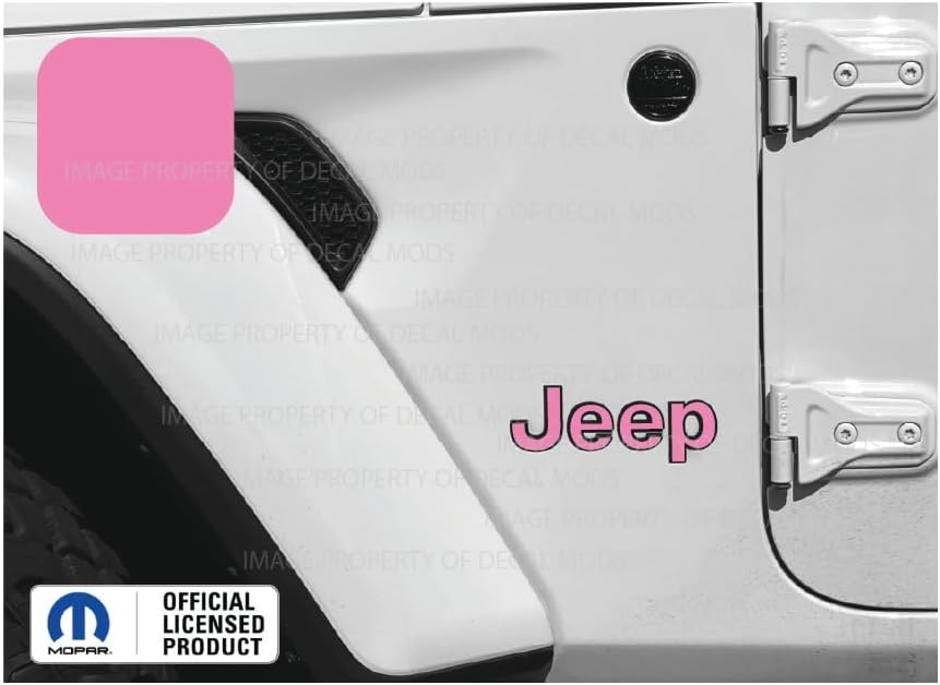 Decal Mods Fender Jeep Fender Flat Overlay Decal Graphic fits Jeep Wrangler JL/JT (2018-2024) (Set of 2) Baby Pink CSOFTPINK | SJ8Z3