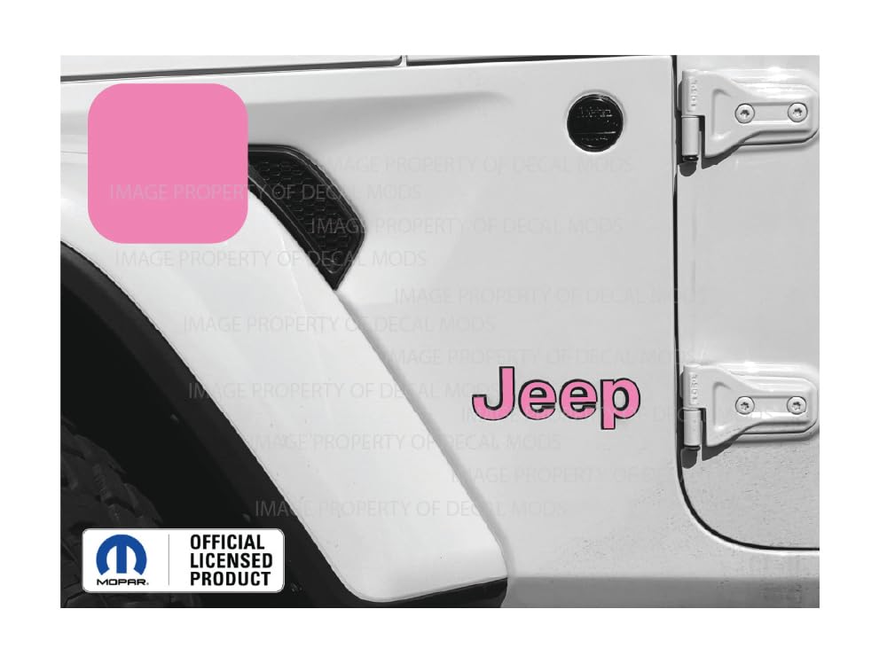 Decal Mods Fender Jeep Fender Flat Overlay Decal Graphic fits Jeep Wrangler JL/JT (2018-2024) (Set of 2) Baby Pink CSOFTPINK | SJ8Z3