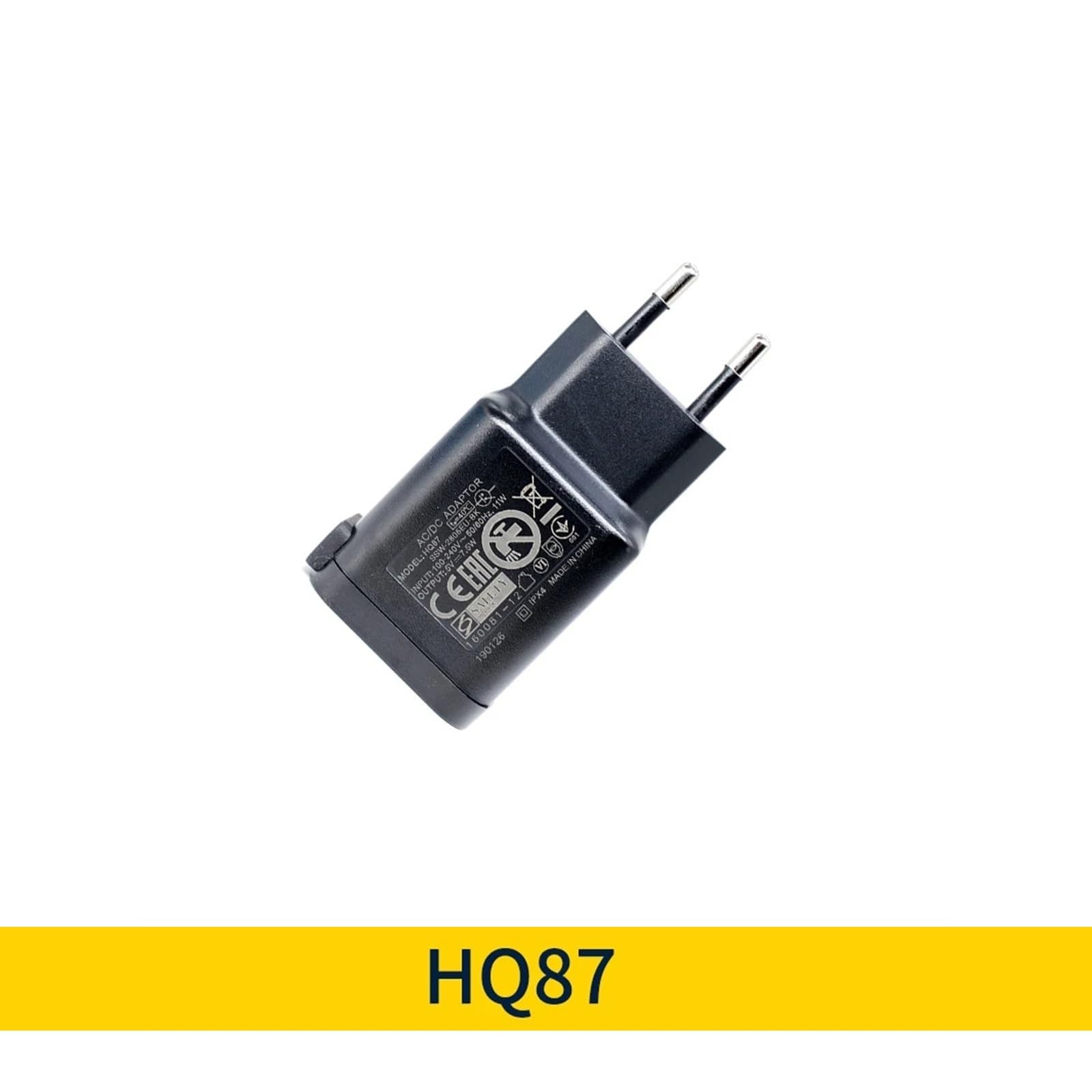 Caricabatterie for rasoio HQ87 5V 7.5W compatibile for Philips - HQ8508 S8880 S8860 S8870 HX9392 HX938B S5832 PQ888 S7836 S7832, testina di ricarica sostitutiva, caricabatterie sostitutivo(EU Plug)
