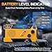 Hand Crank Emergency Radio 7400mWh (2000mAh) Solar Hand Crank Radio Built in 3 Charging Cables AM/FM/NOAA Weather Radio Battery Operated Hand Crank Charger for Emergency Supplies Survival Gear