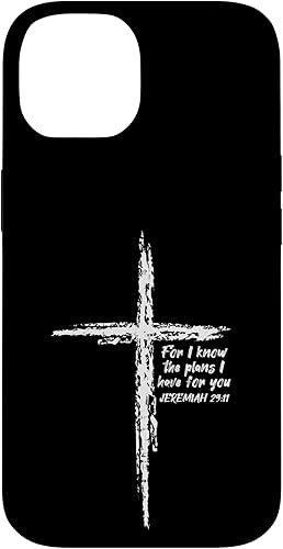Miniatura 4 de Funda de regalo cristiana para iPhone 13 Pro Max Cross I Know The Plans Verse Biblia Jesús Dios