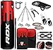 RDX Boxsack Gefüllt 13PC Set, 5ft 4ft Erwachsene Anti Schwerkraft Maya Hide Leder Punchingsäcke mit Boxhandschuhe Deckenhaken, Boxen Kampfsport Kickboxen Muay Thai Training Bag MMA, Heim Gym Fitness
