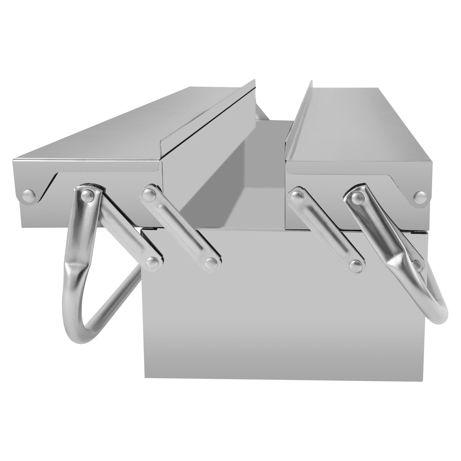 Organizador de herramientas multifunción de 2 capas, organizador de herramientas, caja de herramientas con cerradura, caja de herramientas profesional para piezas pequeñas y herramientas, 53,5 x 20 x