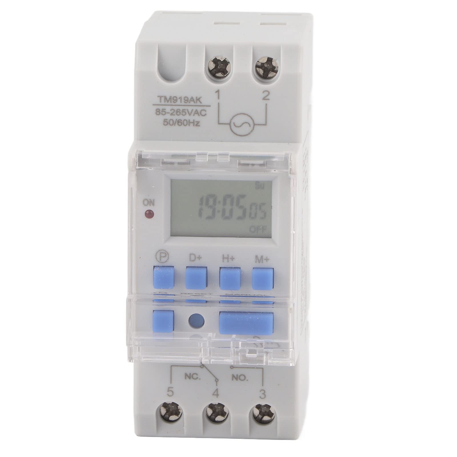 Interruttore temporizzato Digitale LCD 16A settimanale 12/24 Ore Controllo relè temporizzato programmabile, con indicatore LED for Uso Domestico Mini relè