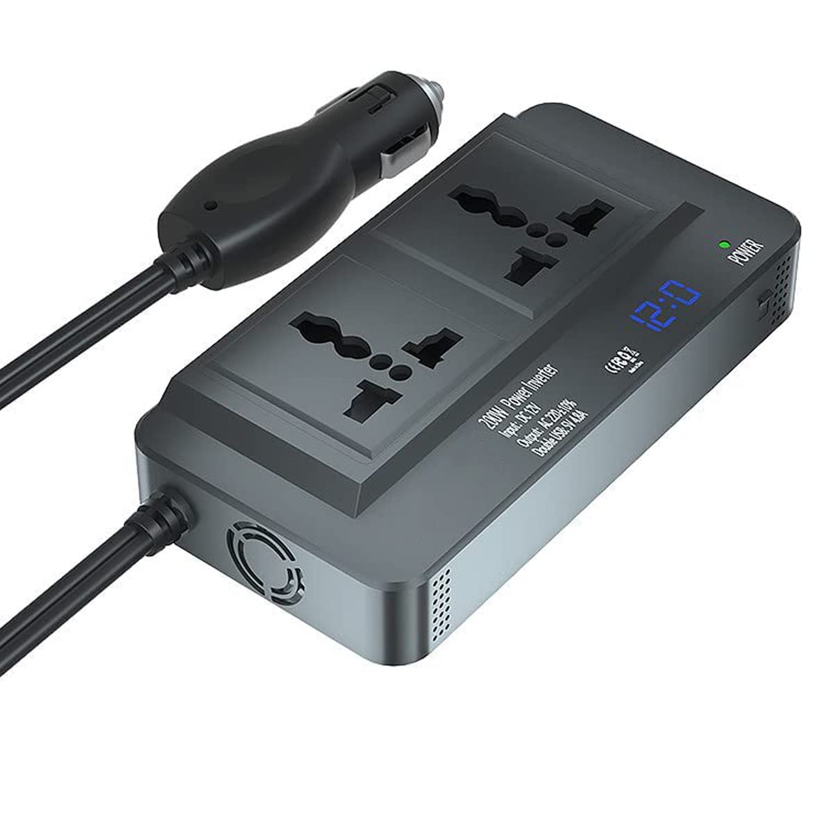 Buy 200W Car Power Inverter DC 12V to 220V AC Car Inverter for Plug Outlet for Vehicles