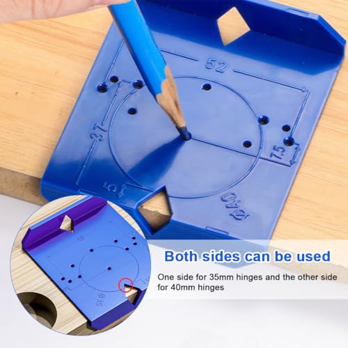 Image of Serplex Concealed Hinge Jig Kit 35mm Forstner Drill Bit Hinge Jig Template