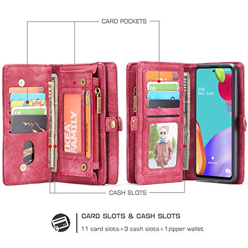 CaseMe per Samsung Galaxy A52 Custodia,Retro Pelle...