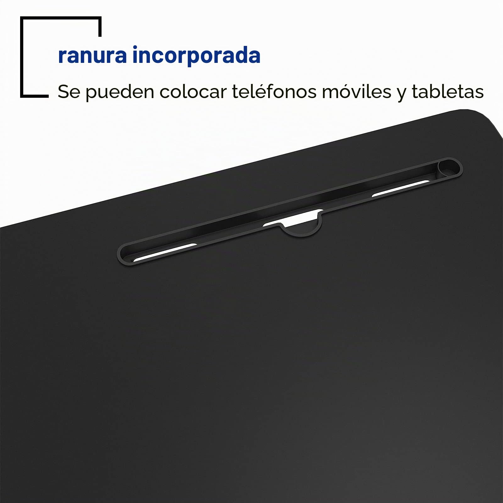 SogesPower Mesa Auxiliar, Mesa Auxiliar Pequeña, con 4 Ruedas giratorias, Altura Ajustable, Escritorio de Ordenador en Forma de C, Con Soporte para Tableta, Tamaño: 60*40*(71-90) CM