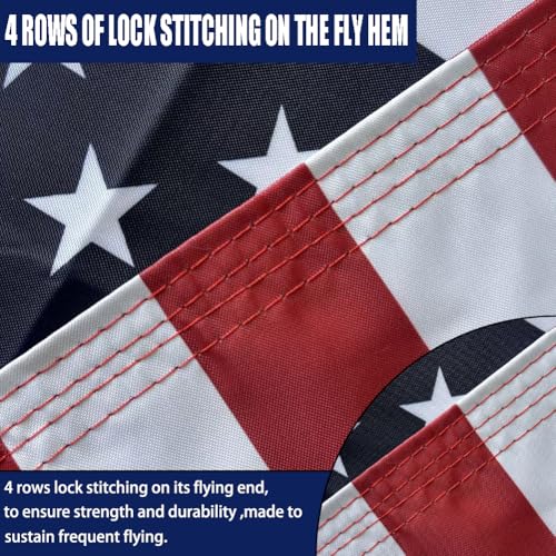 Drapeau américain extérieur grand format double face nylon vent fort - 6