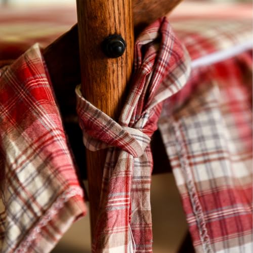 Cojín de asiento de algodón francés con lazos para sillas de cocina y comedor 3