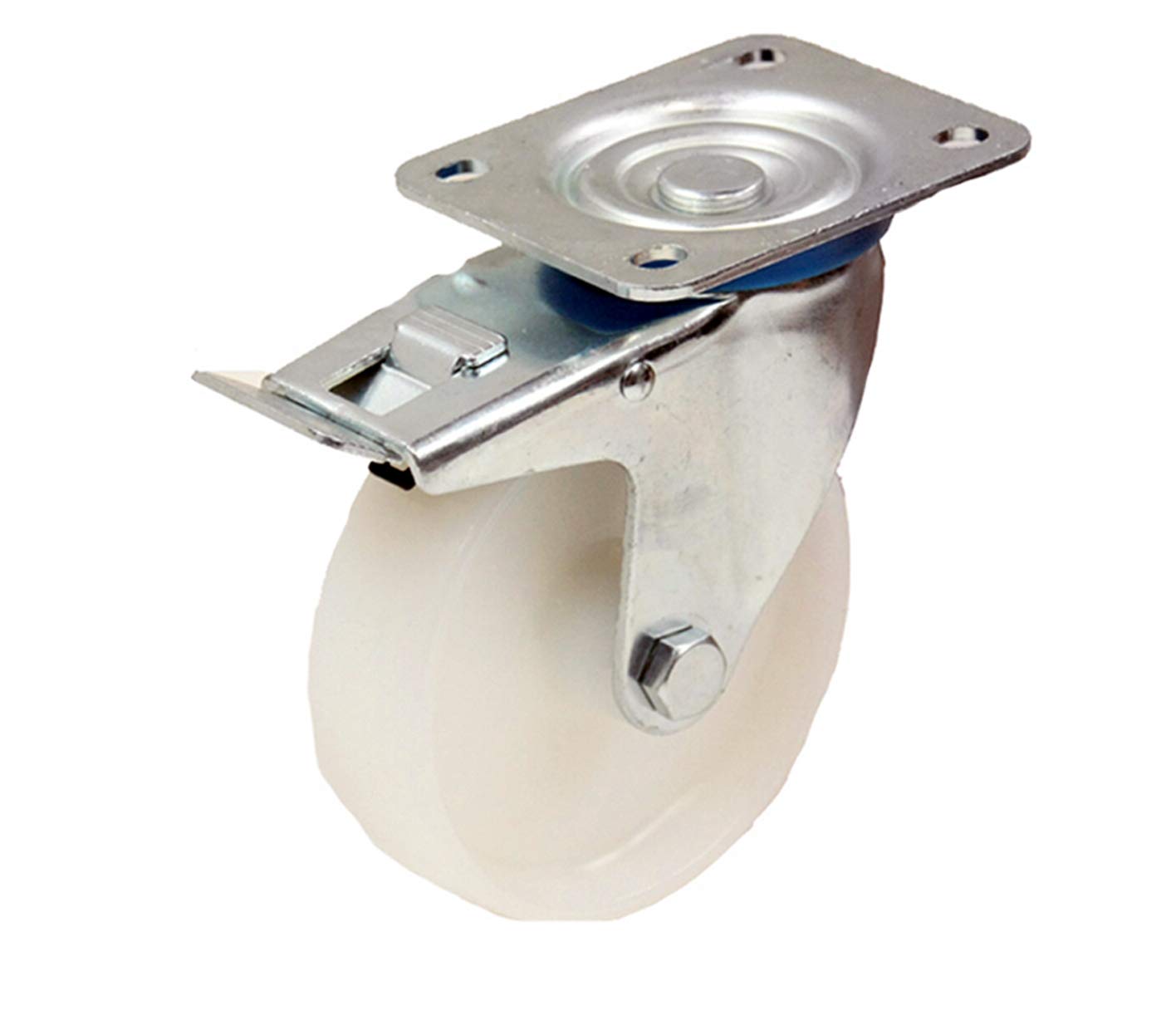 Parnells 125mm 5 Nylon Rollen Schwerlast Drehgelenk & Gebremste Lenkrollen Set 170kg Jede 4er Set