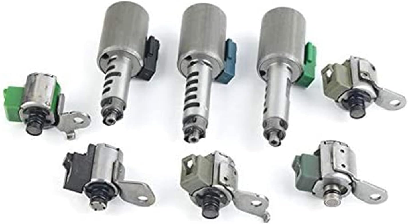 バルブ 日産シボレースズキサブvolvo 贈与 Aw55 51sn Aw55 50snのための8ピース車の伝送制御ソレノイドバルブフィット Color Silver 自動車用バルブ部品