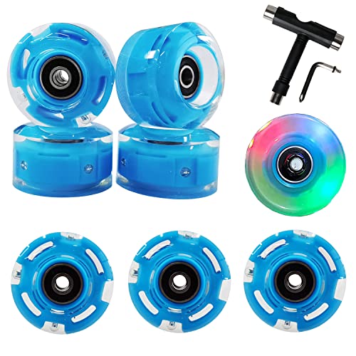 Roues de patins à roulettes 58mm 83A extérieures intérieures avec roulements et outil