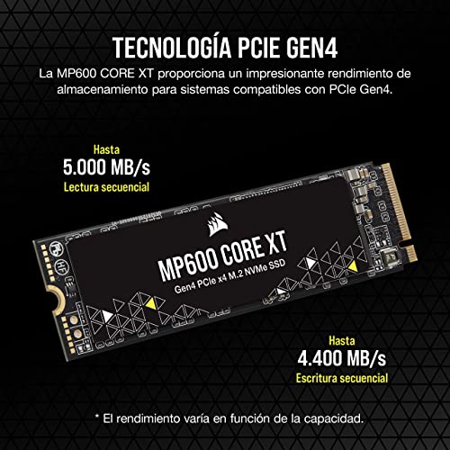 CORSAIR MP600 CORE XT 2TB NVMe SSD 5000MB/s M. - Imagen 4
