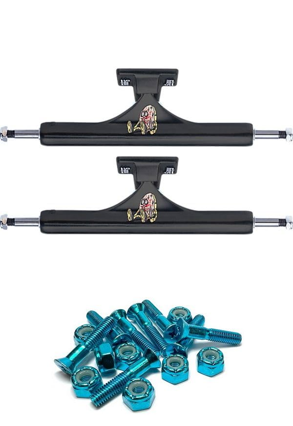 Slappy Truck Company ST1 Inverted Heroin Curb Killer Black Skateboard Trucks - 7.3