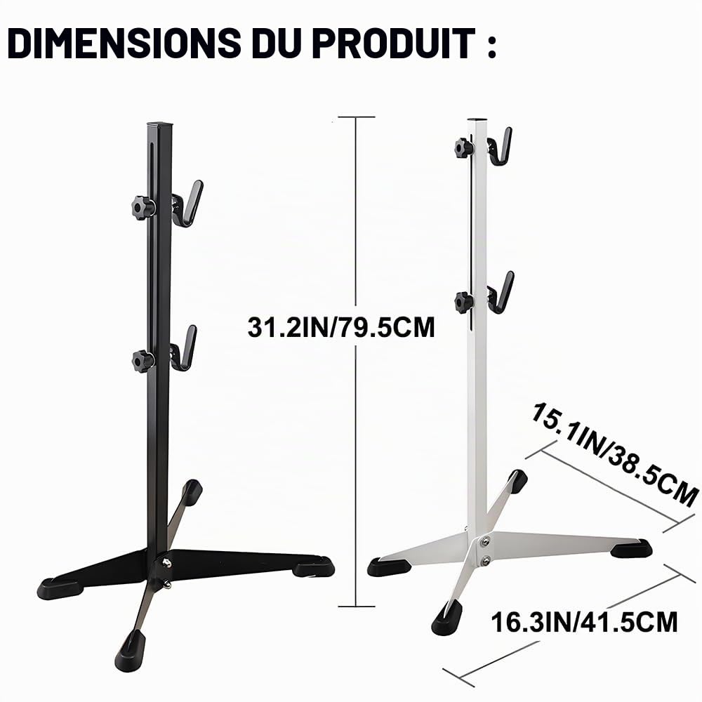 ENGWE MTB Support de vélo vertical réglable au sol pour garage, réparation de vélos, supports de nettoyage pour VTT, vélos de route (blanc)