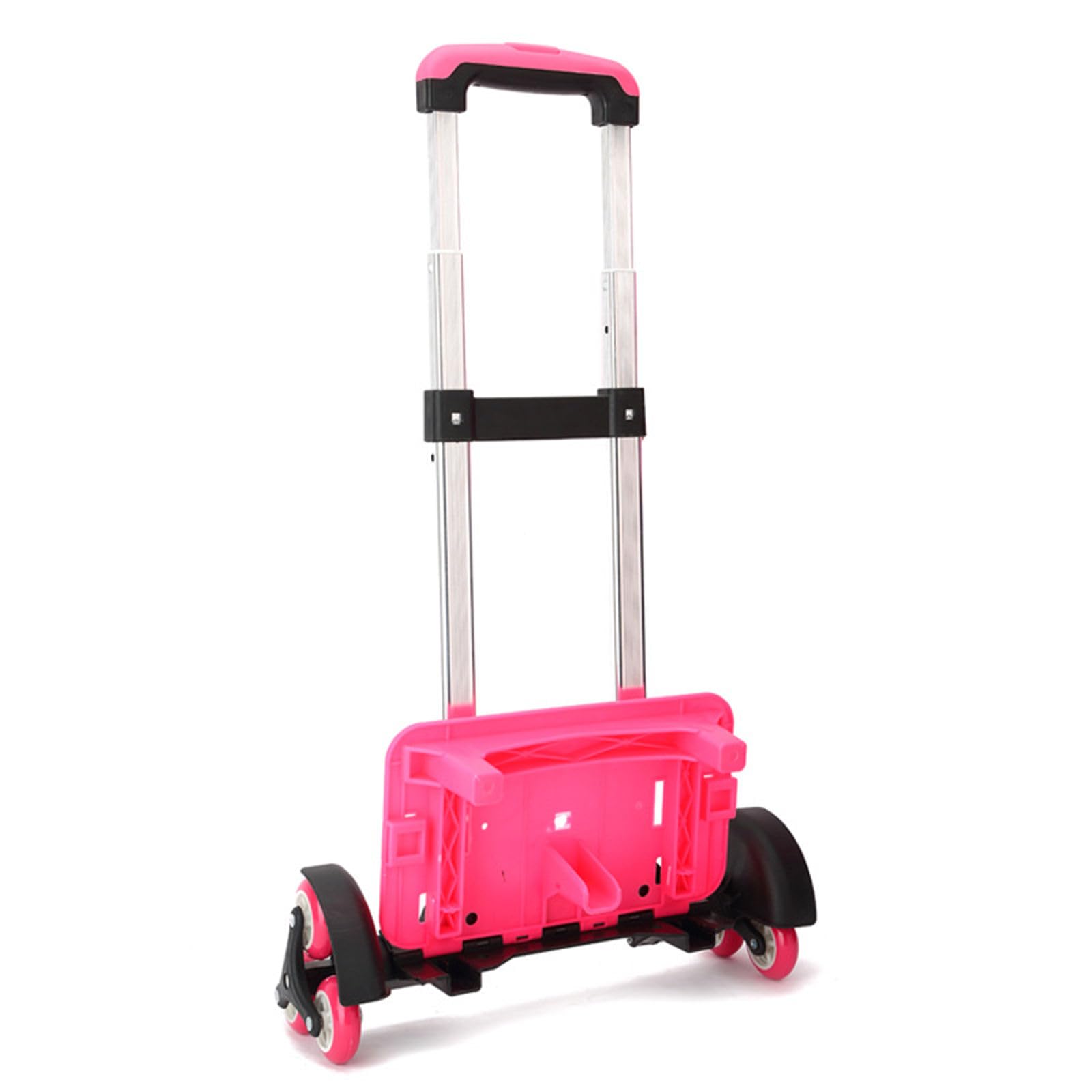 Carro plegable de 6 ruedas con asa telescópica, equipaje de viaje para mochilas escolares