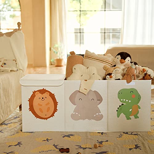 Granny Says Toy Boxes For Kids Extra Large, Multipurpose Toy Chest, Fabric Toy Bin Storage Organizer, Storage Box Decorative For Organizing Bedroom, Pearl White, 1-Pack #TOP7