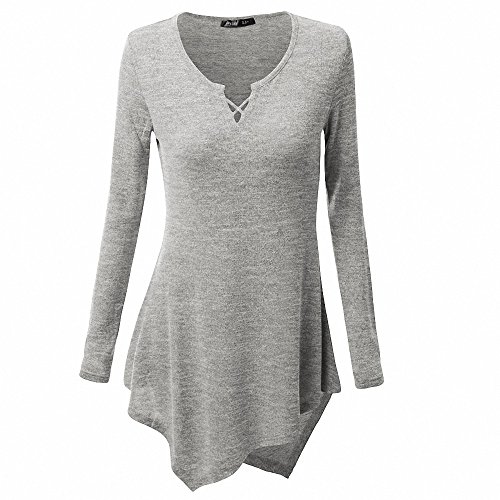 Aileese Jumper Casual Camisa Vestido Manga Larga Tapas Gran tamaño suéter Jersey Suelto Sexy Sudadera Mujer