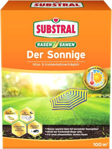 Substral Rasensamen Der Sonnige, 2,25 kg - Trockenrasen, Rasensamenmischung für sonnige und trockene Standorte