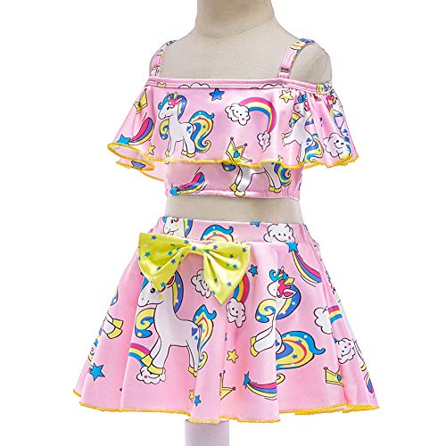 Lito Angels Girls Unicorn Swimsuit Bathing Suit Poolside Swimwear Tankini Two Piece Set3