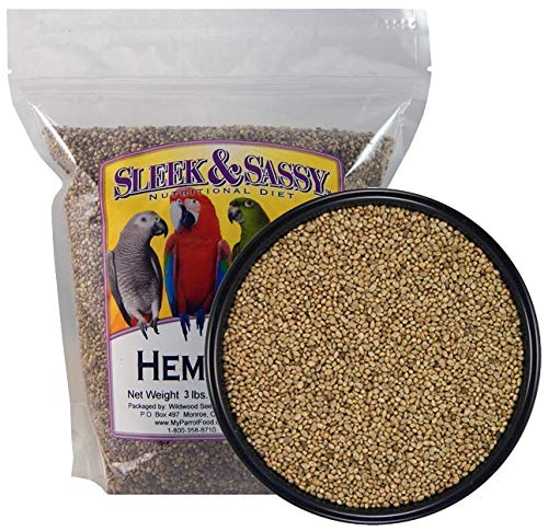 SLEEK & SASSY Hemp Seed (sterilized) for Birds (3 lbs.)