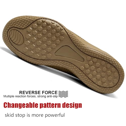 Image of LEDINEY Women's Flats Slip On Go Walk Shoes for Women Comfortable Walking Sneakers Knit Low Wedge Dressy Ballet Shoes Zapatos para Mujer