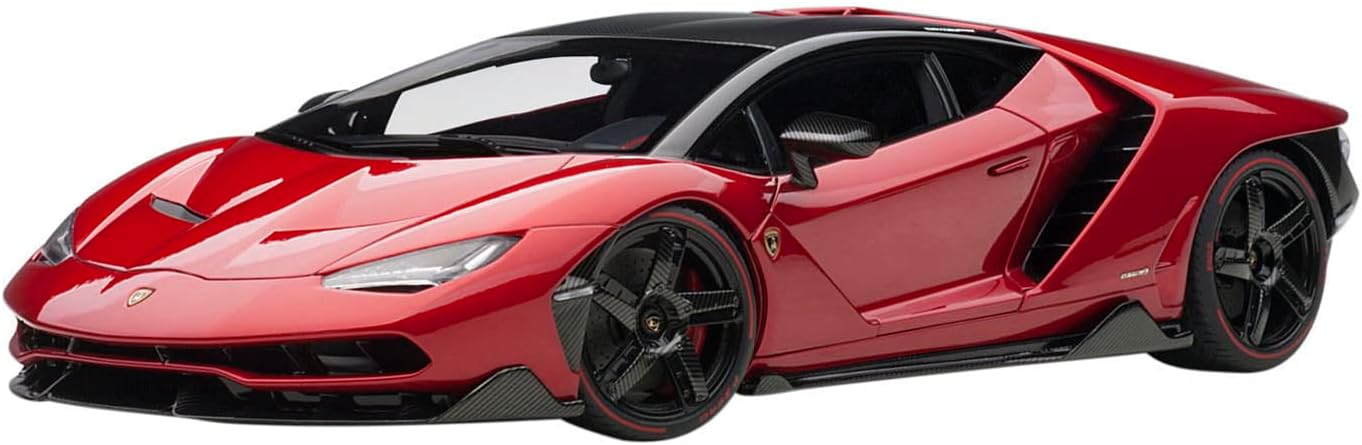 Lаmborghini Centenario Rosso Efesto/Metallic Red with Carbon Top 1/18 Model Car by Autoart 79112