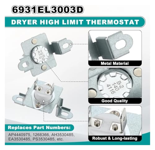 Fusible térmico 6931EL3003D para reparar la secadora familiar LG 4